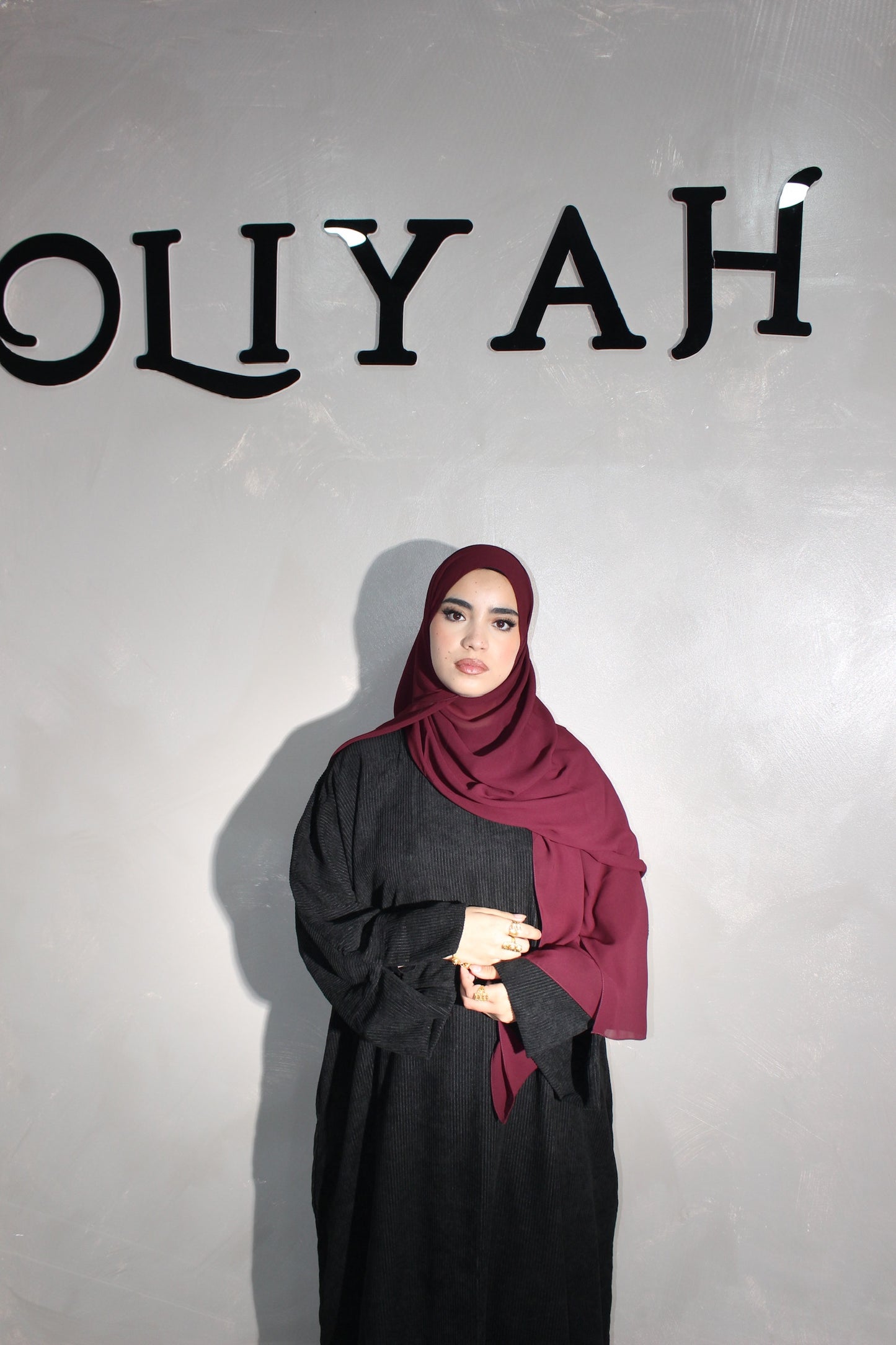 Black Corduroy Abayah