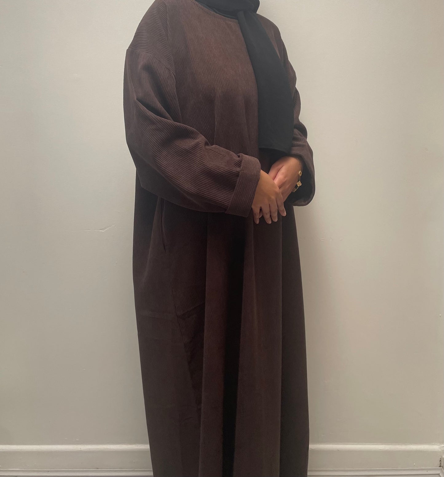 Mocha Corduroy Abaya