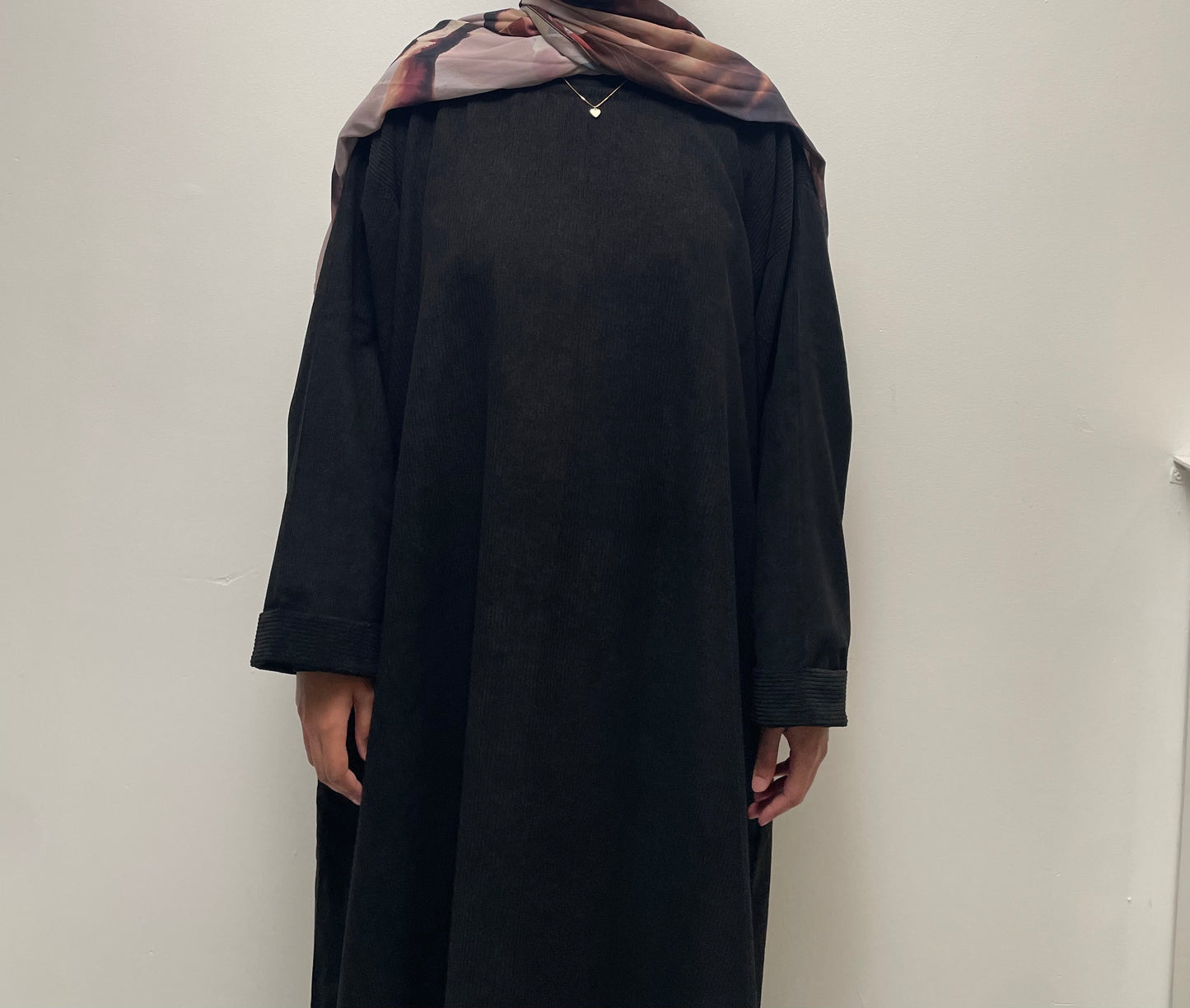 Black Corduroy Abaya