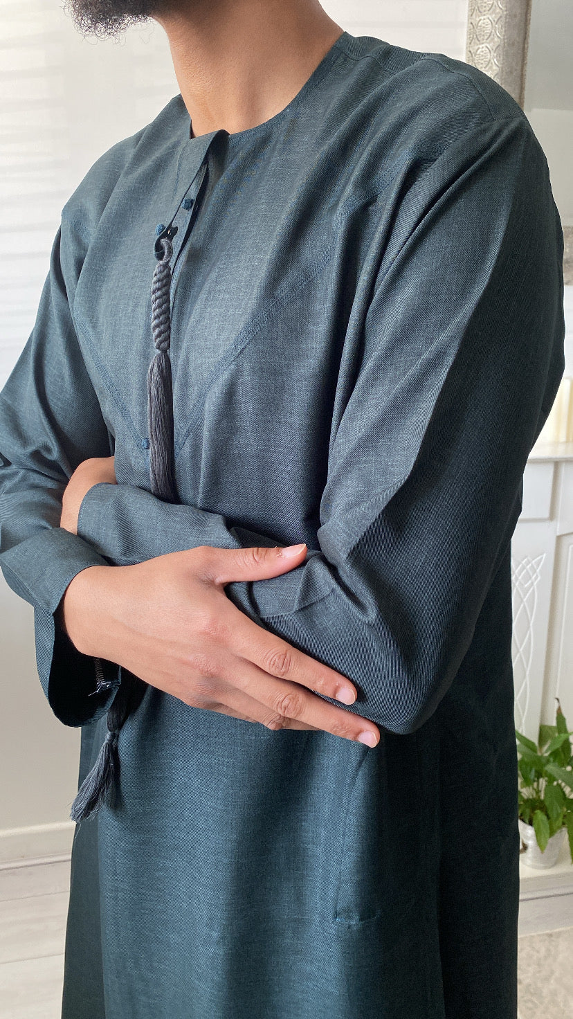 Charcoal Green Emirati Thobe