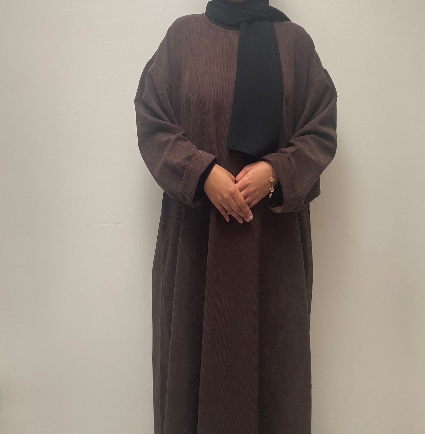 Mocha Corduroy Abaya