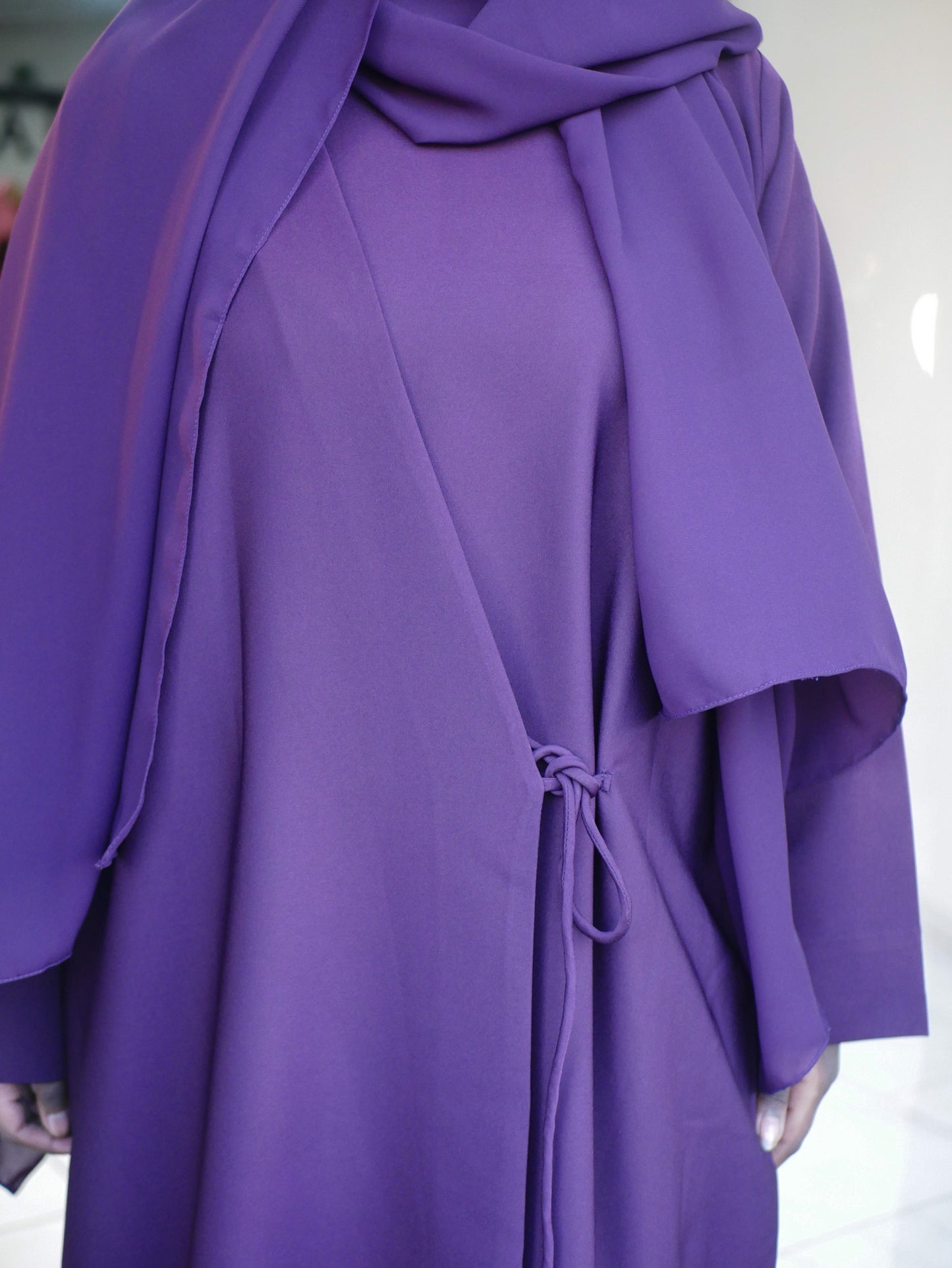 Purple wrap abaya