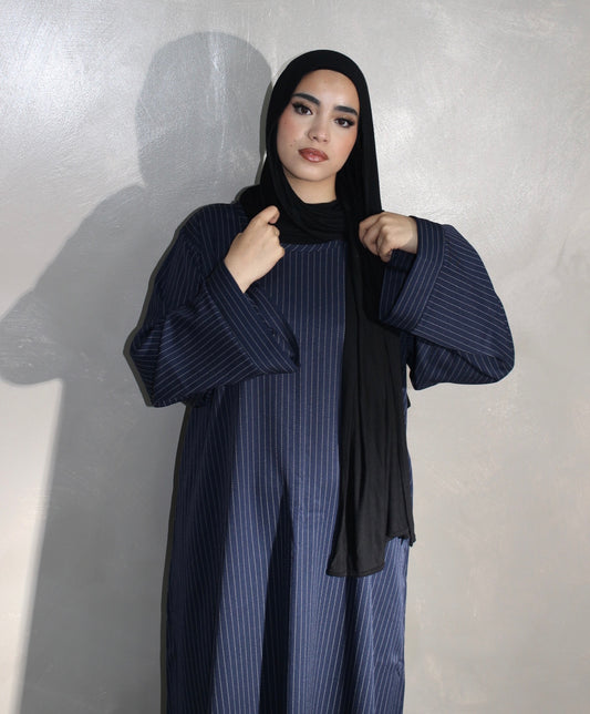 Blue pinstripe abayah