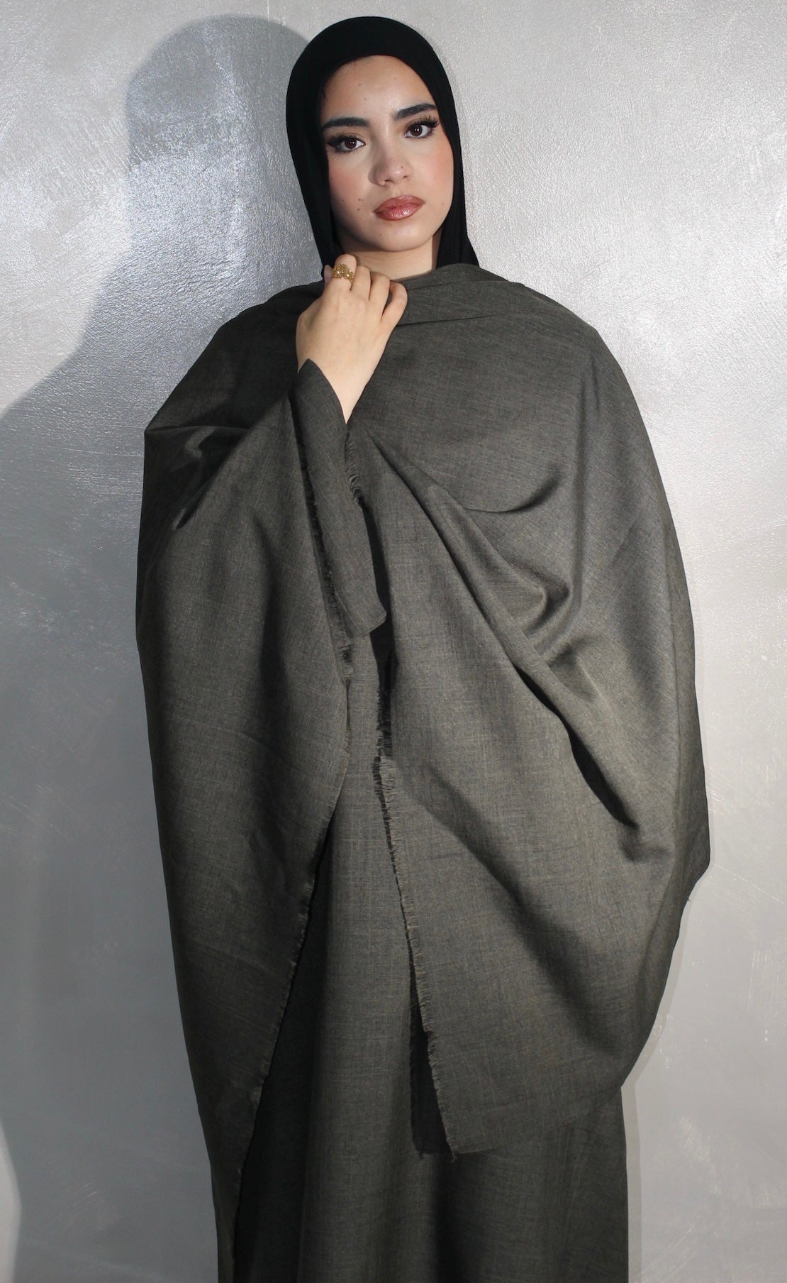 Moss shawl drape abayah