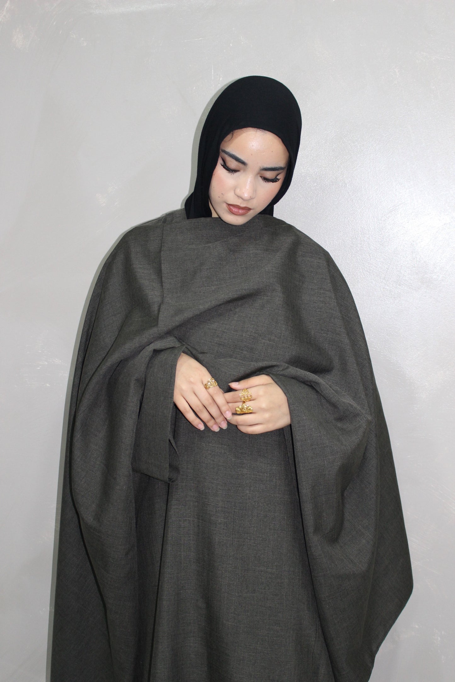 Moss shawl drape abayah