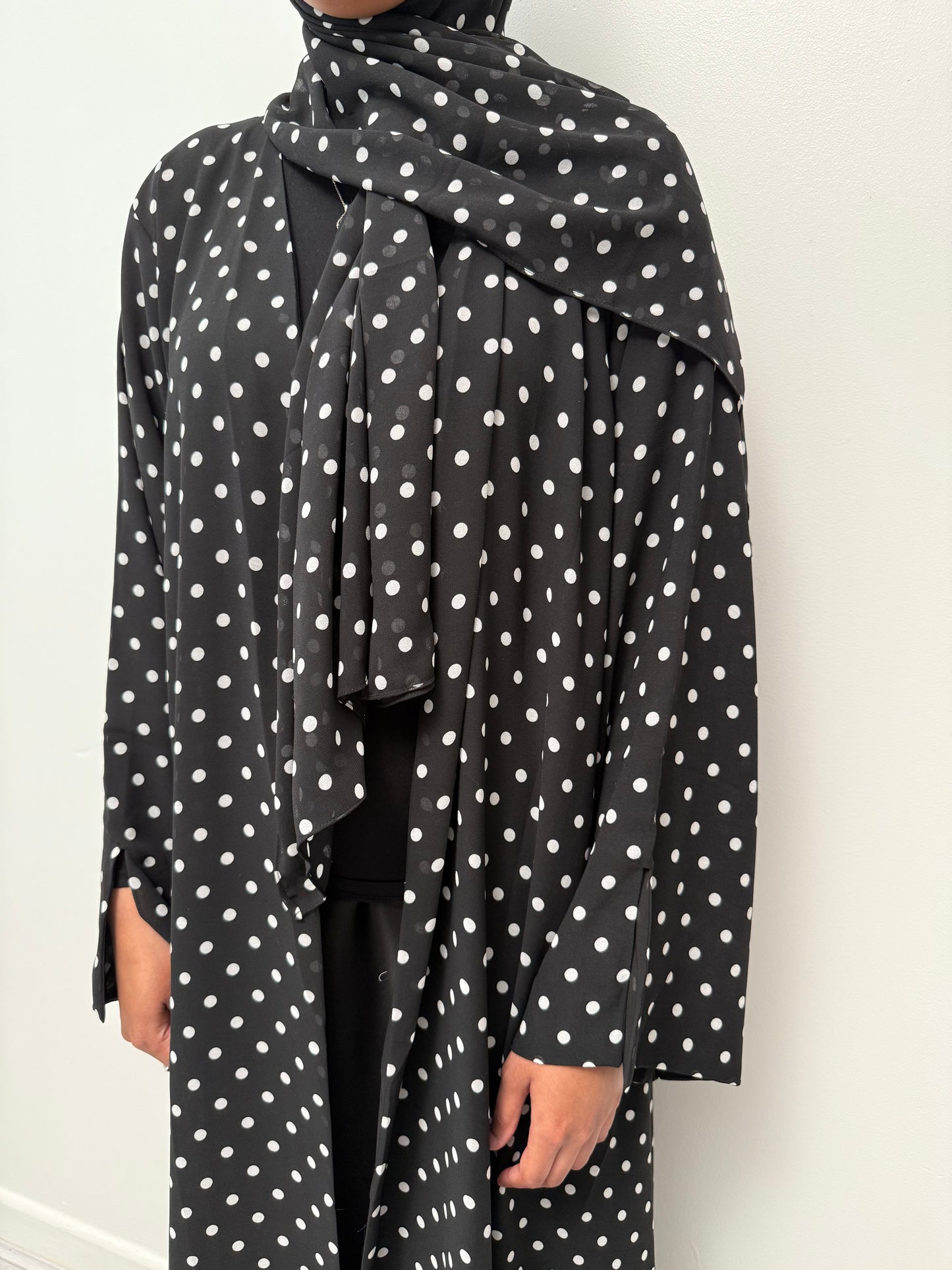 Polka Dot Abaya Set
