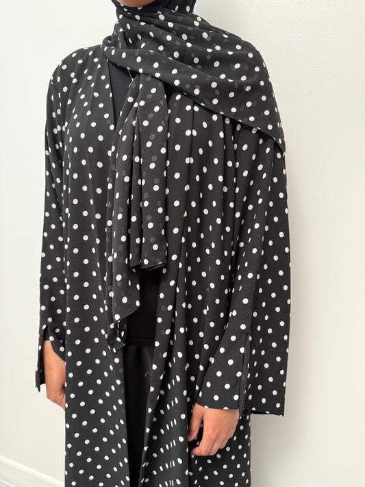 Polka Dot Abaya Set