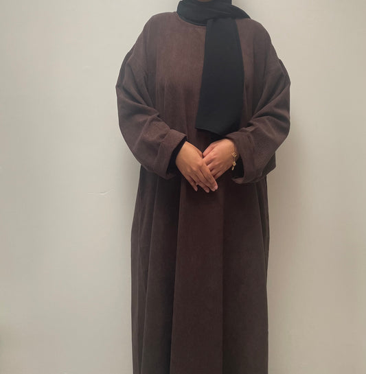 Mocha Corduroy Abaya