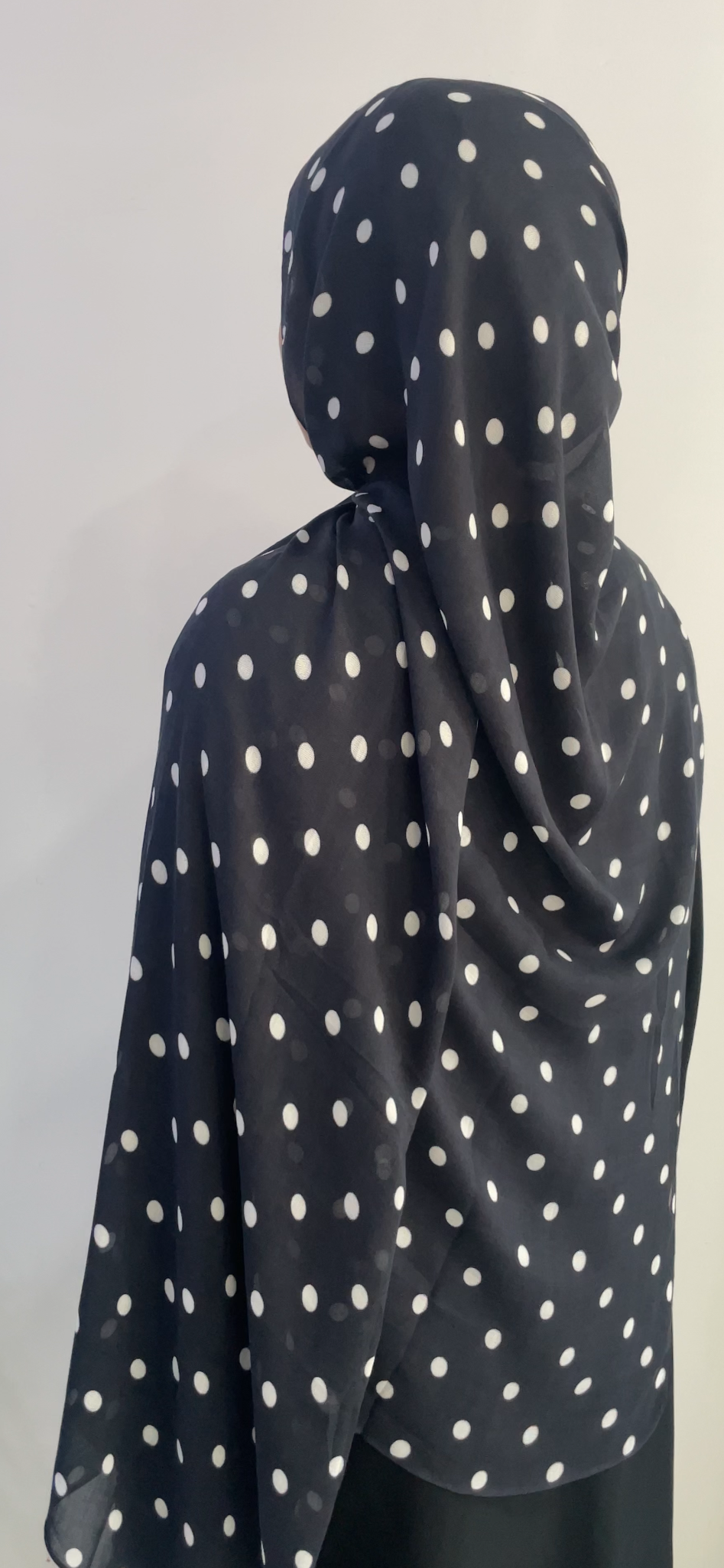 Polka dot modal hijab