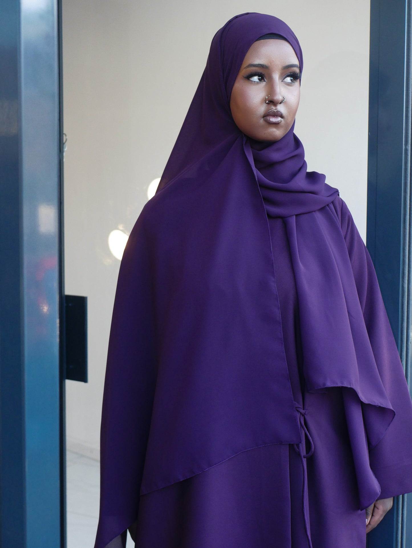 Purple wrap abaya