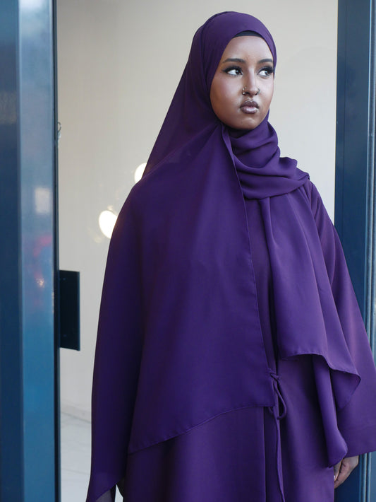 Purple wrap abaya