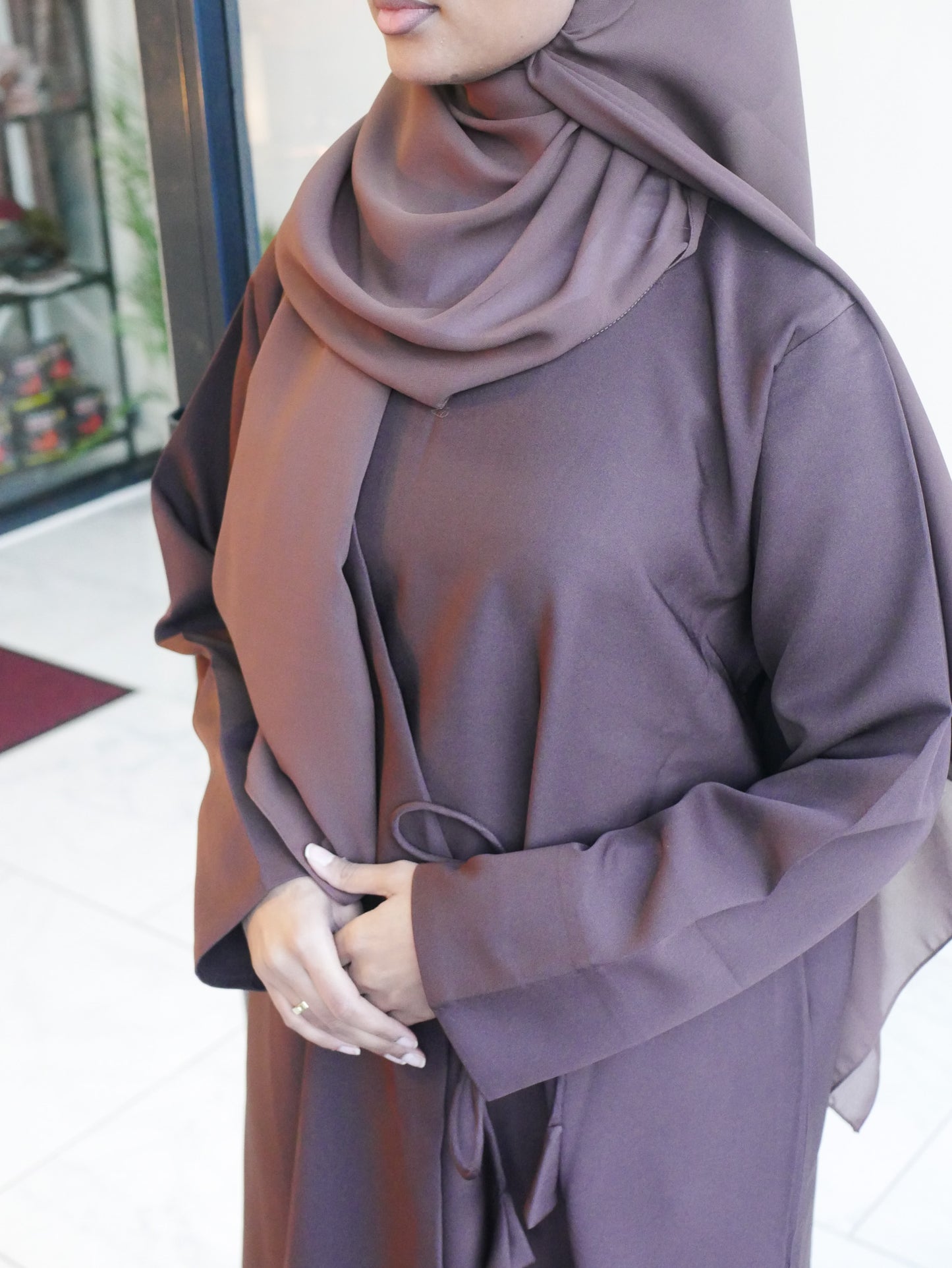 Brown wrap abayah
