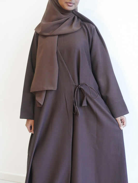 Brown wrap abayah